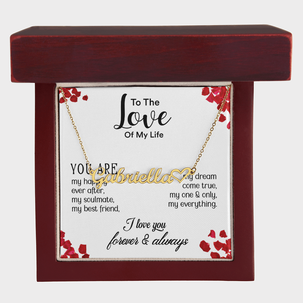 Custom Heart Name Necklace | Personalized Gift for Her, Mom & Wife
