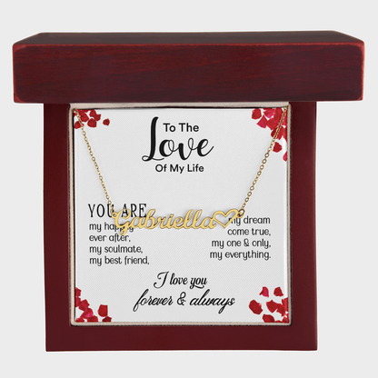 Custom Heart Name Necklace | Personalized Gift for Her, Mom & Wife