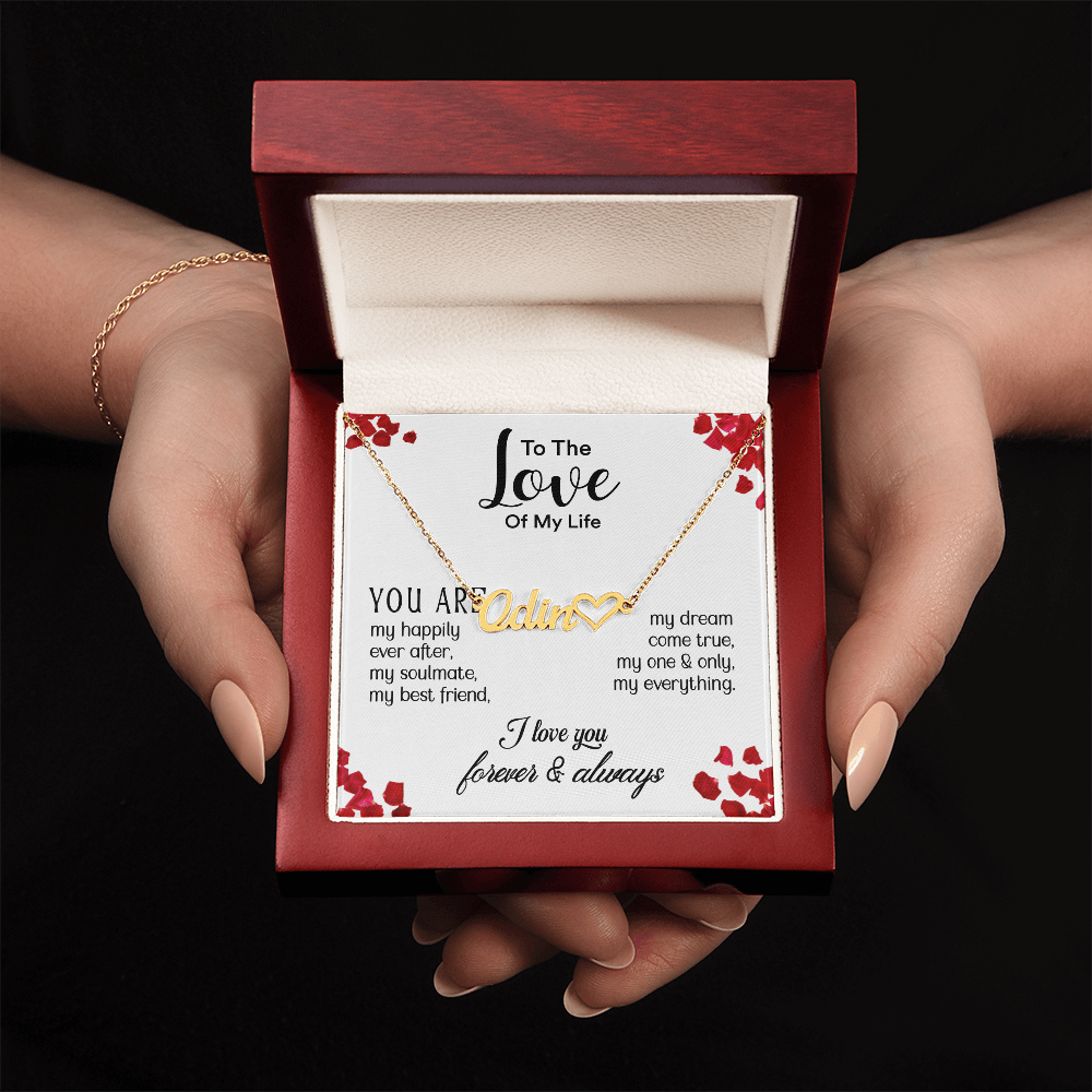 Custom Heart Name Necklace | Personalized Gift for Her, Mom & Wife