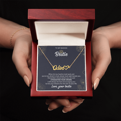 Personalized Heart Name Necklace – Meaningful Gift for Best Friend
