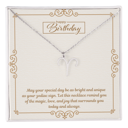 Zodiac Symbol Necklace | Personalized Astrology Gift for Her, Mom & Best Friend