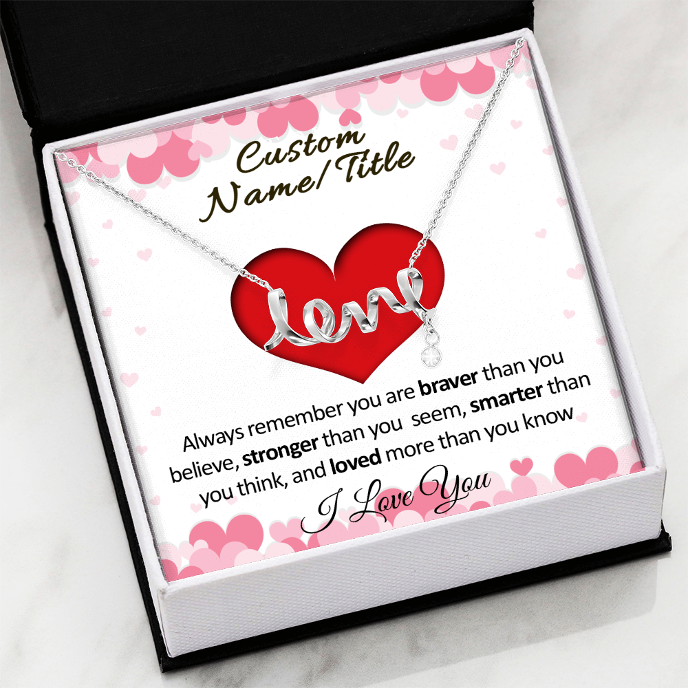 Love Necklace – Personalized Message Card Gift for Her
