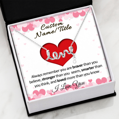 Love Necklace – Personalized Message Card Gift for Her