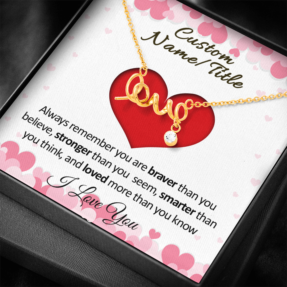 Love Necklace – Personalized Message Card Gift for Her