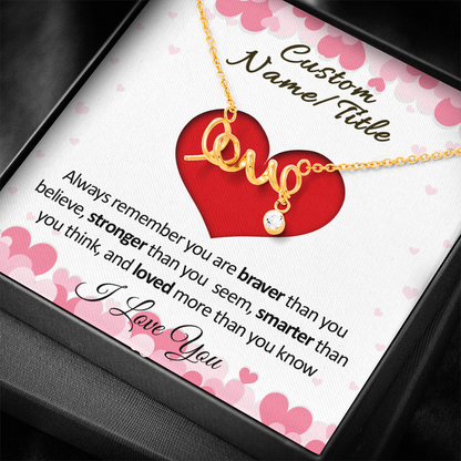 Love Necklace – Personalized Message Card Gift for Her