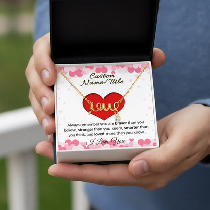 Love Necklace – Personalized Message Card Gift for Her