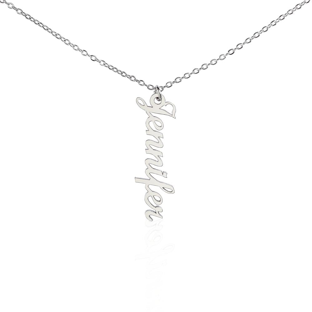 Personalized Multiple Vertical Name Necklace – Custom Cursive Gift