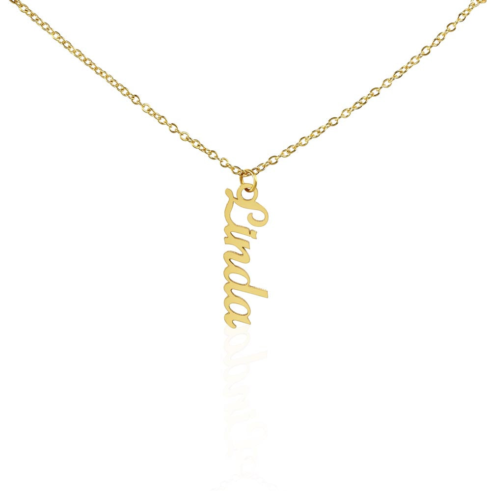 Personalized Multiple Vertical Name Necklace – Custom Cursive Gift