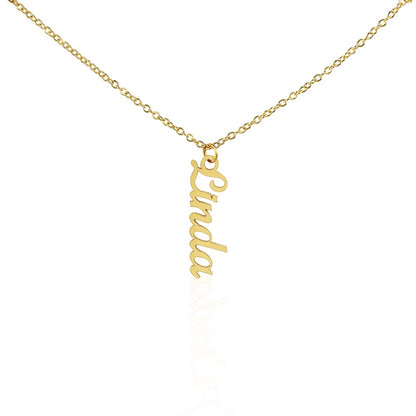 Personalized Multiple Vertical Name Necklace – Custom Cursive Gift