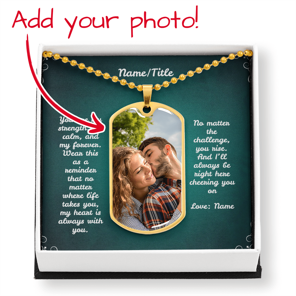 Personalized Photo Dog Tag Necklace – Custom Engraved Military Chain Gift