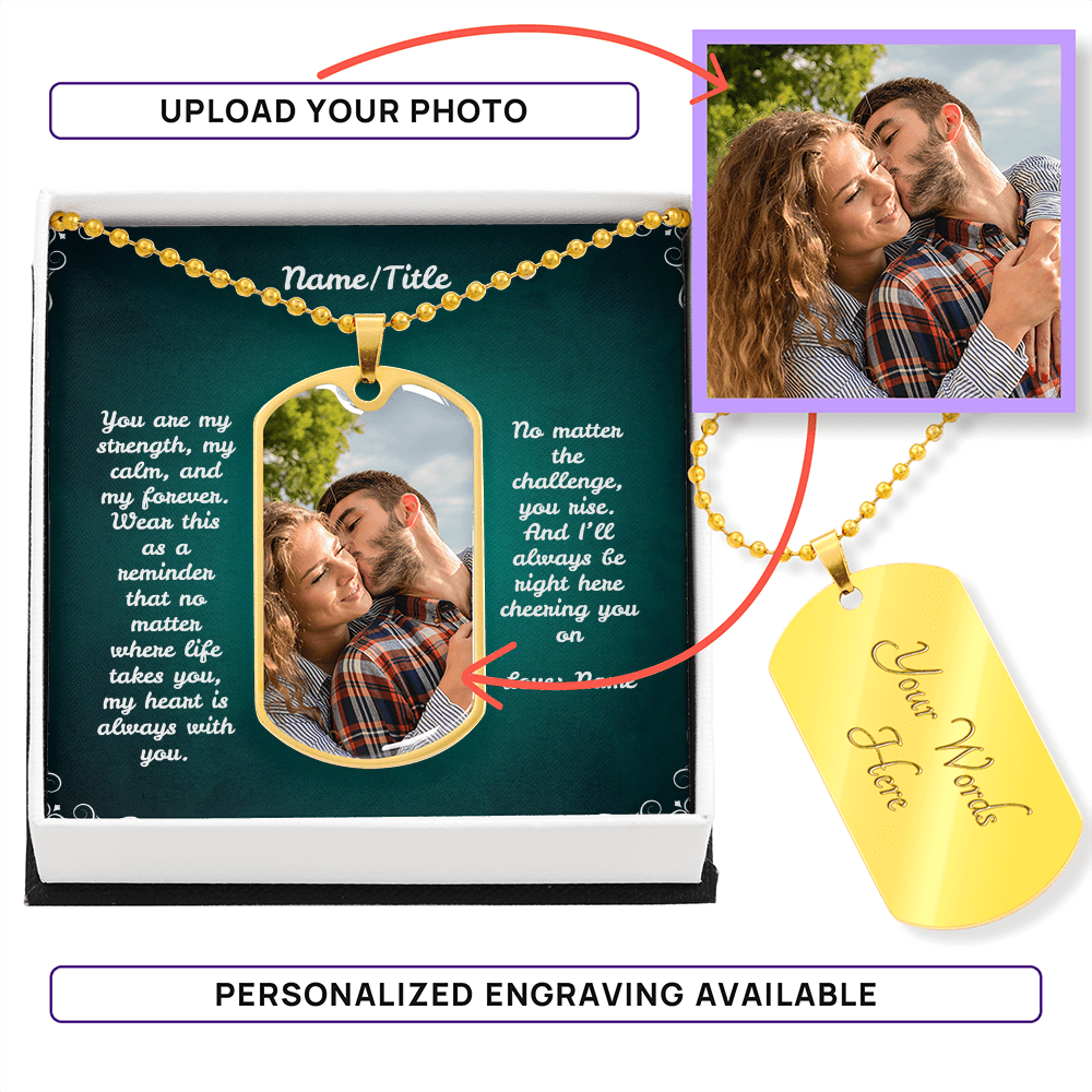 Personalized Photo Dog Tag Necklace – Custom Engraved Military Chain Gift